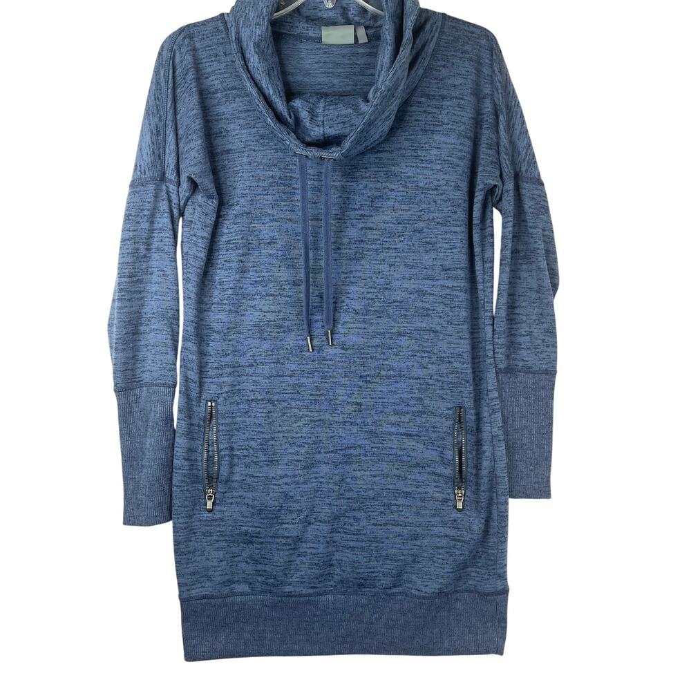 Athleta Sport It Cowl Neck tunic dress in blue, size XS, EUC